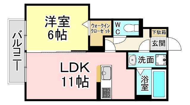 サンレトロ(1LDK/1階)の間取り写真