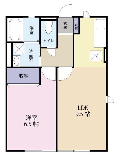 ロイヤル宝田(1LDK/1階)の間取り写真