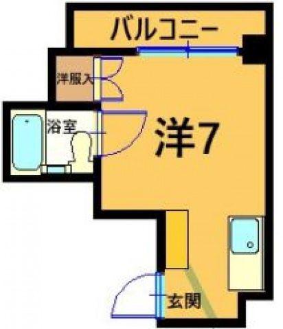ハイムサンシルク(ワンルーム/3階)の間取り写真