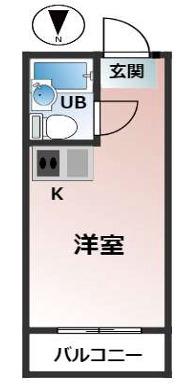 ダイドーメゾン塚口(ワンルーム/3階)の間取り写真