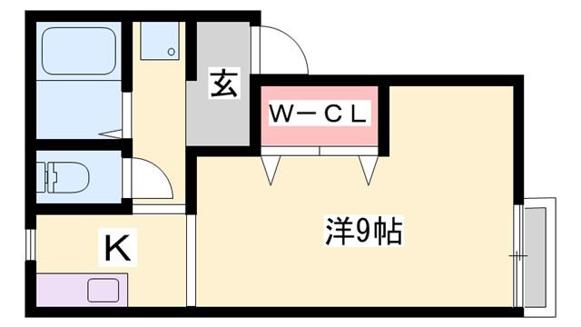 エステート八代(ワンルーム/1階)の間取り写真