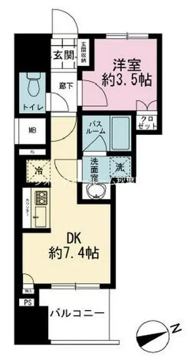 ライオンズミレス蔵前 9階階 間取り