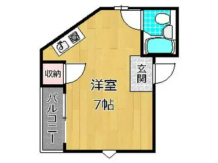 JPアパートメント枚方II(ワンルーム/1階)の間取り写真