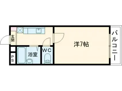 雅ガーデンハイツS(1K/1階)の間取り写真