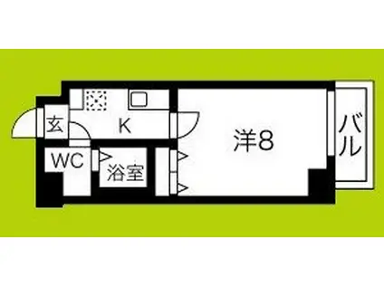FDS住吉公園(1K/2階)の間取り写真