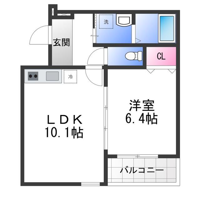 CASA・COMFORT(1LDK/2階)の間取り写真