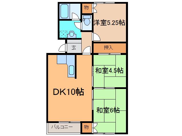 ロイヤルハイツ(3DK/3階)の間取り写真