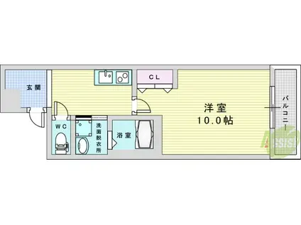 フジパレス十三ウエスト(1LDK/3階)の間取り写真