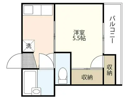 プレゼンス庚午北(1K/4階)の間取り写真