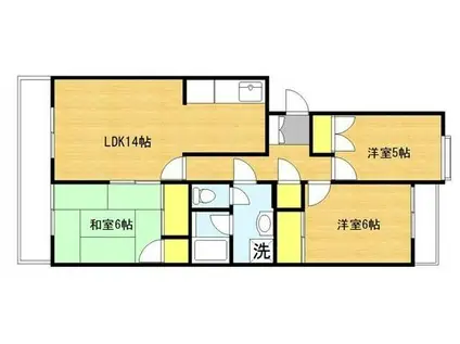 パーセル武創I(3LDK/3階)の間取り写真