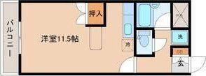 幸町アヴェニュー(1K/4階)の間取り写真