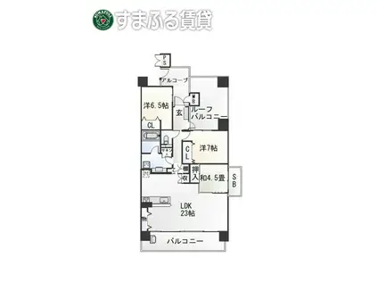ミッドシティガーデン東岡崎(3LDK/8階)の間取り写真