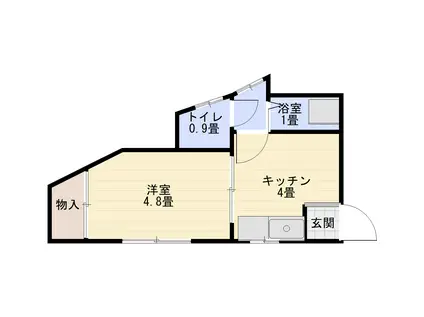 村田ハイツ津之江(1DK/2階)の間取り写真