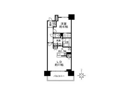 パークホームズ丸の内 ザ レジデンス(1LDK/10階)の間取り写真