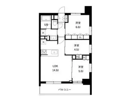 アーバンパーク立石(3LDK/13階)の間取り写真