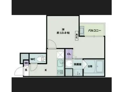 JACK SHIMOFUJISAWA IV(1K/2階)の間取り写真