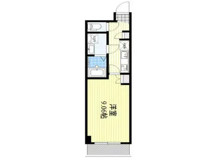 グリーンヒルズ(1K/2階)の間取り写真