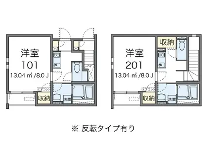 クレイノフェリーチェ大蔵(1K/1階)の間取り写真