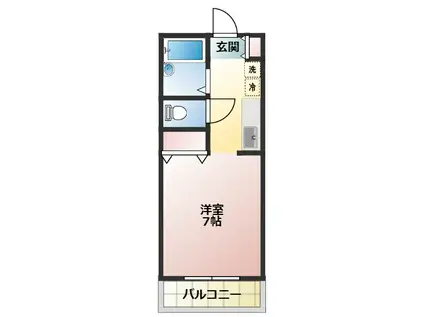 パークメゾン(1K/1階)の間取り写真