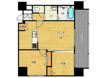 エクレール(2LDK/5階)の間取り写真