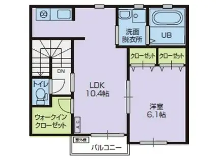 メゾンアルマ(1LDK/3階)の間取り写真
