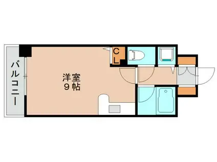 フレックス21博多II(ワンルーム/9階)の間取り写真