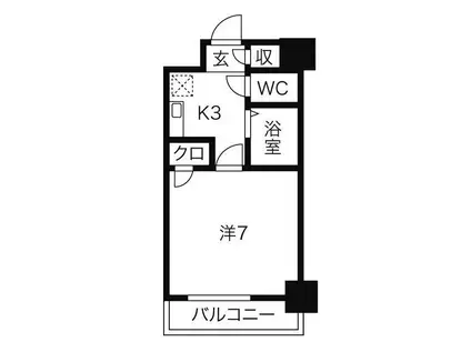 CALM TAIKOH BLD(1K/8階)の間取り写真