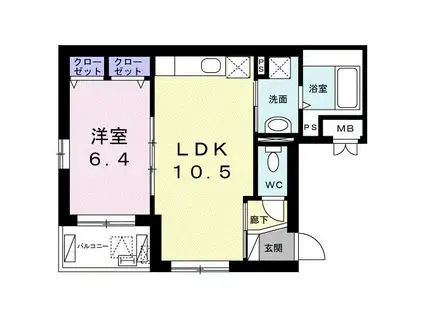 エム・サンリット白金(1LDK/3階)の間取り写真