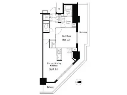 キャナルスクウェア豊洲(1LDK/7階)の間取り写真