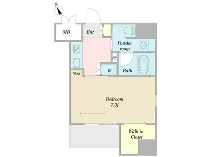 アビタシオン今池パルク(1K/10階)の間取り写真