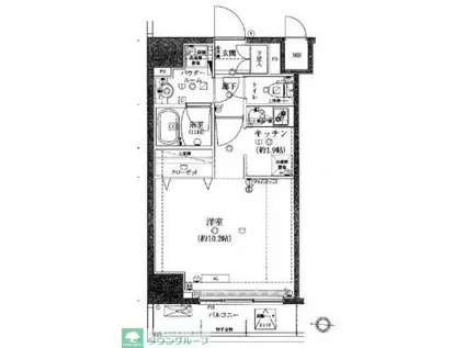 アルテシモ グラード(1K/2階)の間取り写真