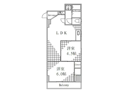 SCハイム(2LDK/3階)の間取り写真