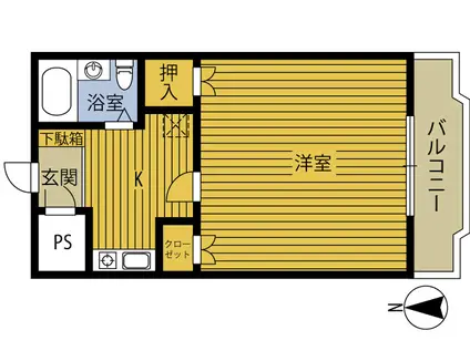 カレッジハウス20(1K/2階)の間取り写真