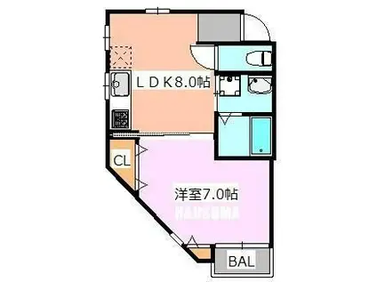  ソフィア王子(1LDK/2階)の間取り写真