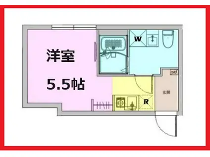 ジャガ五反野(ワンルーム/1階)の間取り写真