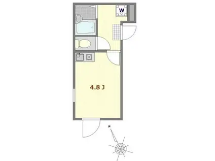 ゼネラルハイツ平井II(ワンルーム/1階)の間取り写真