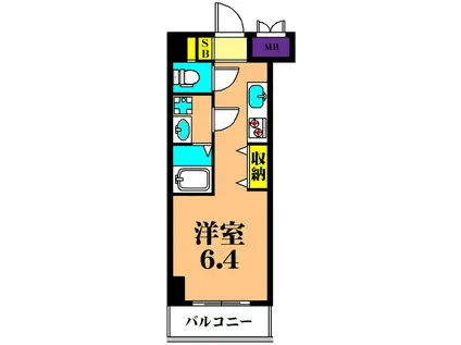 プライマル品川西大井(ワンルーム/5階)の間取り写真
