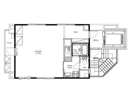MOGARO GINZA(ワンルーム/4階)の間取り写真