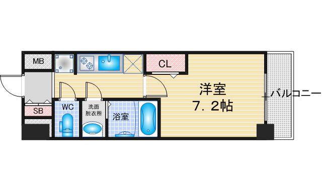 アドバンス名古屋アウリィ(1K/4階)の間取り写真