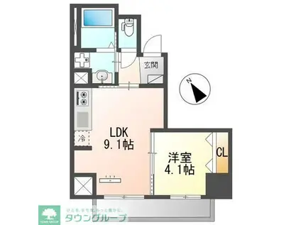 RAPPORT(1LDK/5階)の間取り写真