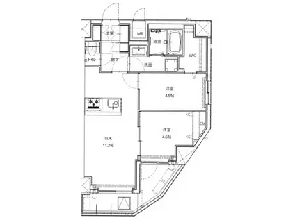 レアライズ町屋(2LDK/7階)の間取り写真