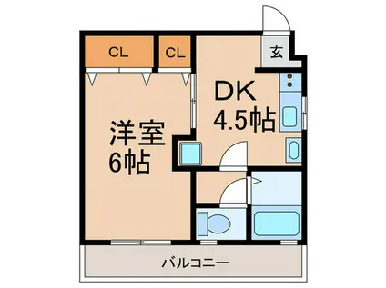 リッチヒル王子公園(1DK/3階)の間取り写真