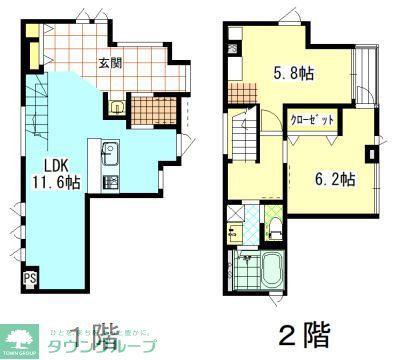 YSII(2LDK/1階)の間取り写真