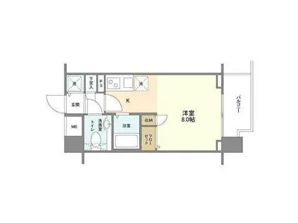 エクセリア九段(ワンルーム/5階)の間取り写真