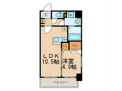 グランハイアット(1LDK/3階)の間取り写真