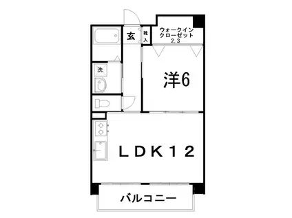 マリベールTANOUCHI I番館(1LDK/1階)の間取り写真