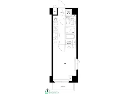 ルーブル錦糸町参番館(1K/3階)の間取り写真