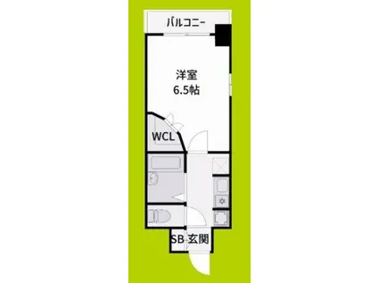 アロンディール区役所前(1K/4階)の間取り写真