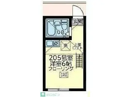 ユナイト白楽シルヴィバレンタイン(ワンルーム/2階)の間取り写真