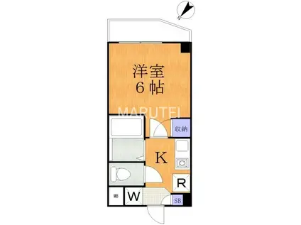 ラフテルハイムII(1K/2階)の間取り写真